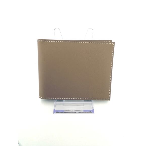 Hermès MC² Euclide Bifold Wallet in Etoupe Epsom Leather with Silk Lining - Picture 9 of 9